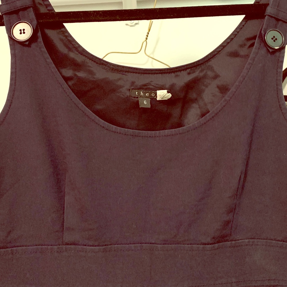 Navy sleeveless Theory dress